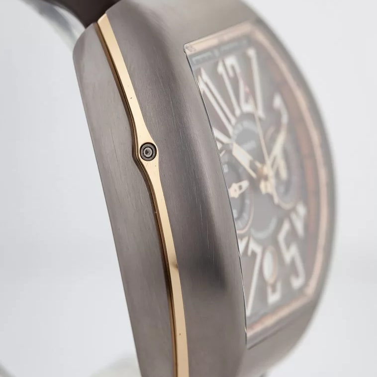 Franck Muller Vanguard Chronograph, Ref V 45 CC DT, Men’s, Titanium, Leather Strap thumbnail 6