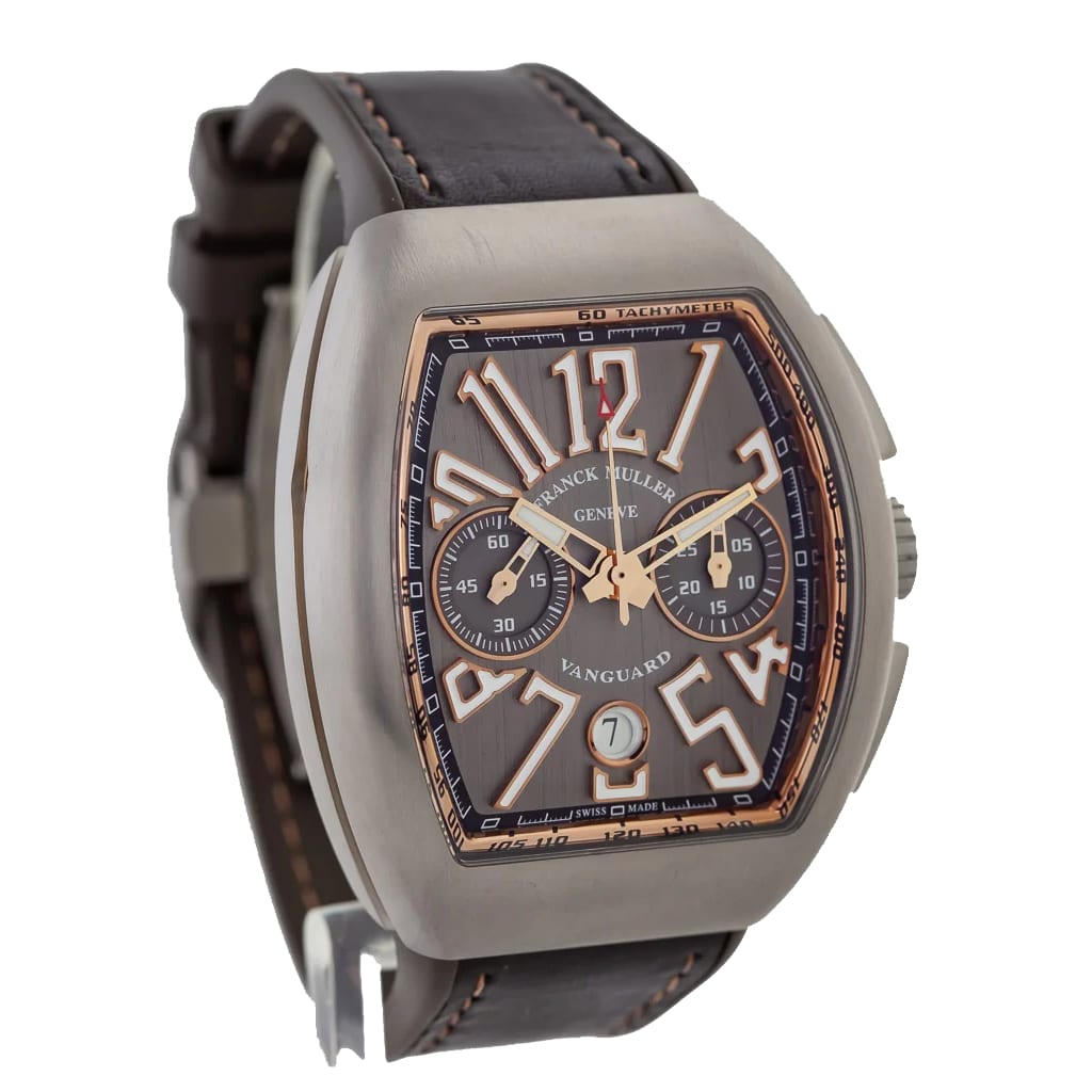 Franck Muller Vanguard Chronograph, Ref V 45 CC DT, Men’s, Titanium, Leather Strap thumbnail 10