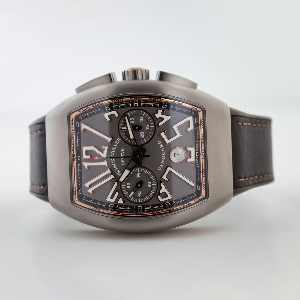 Franck Muller Vanguard Chronograph, Ref V 45 CC DT, Men’s, Titanium, Leather Strap thumbnail 9
