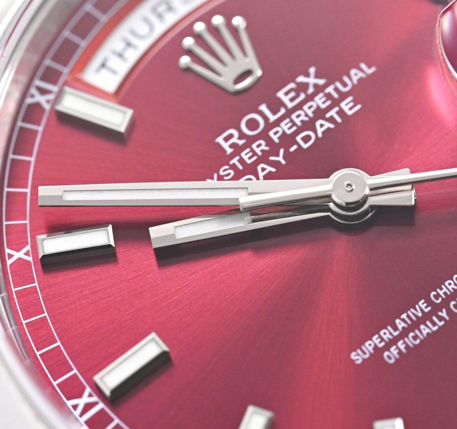 Rolex Day-Date White Gold Cherry Dial 118239-0288 thumbnail 4