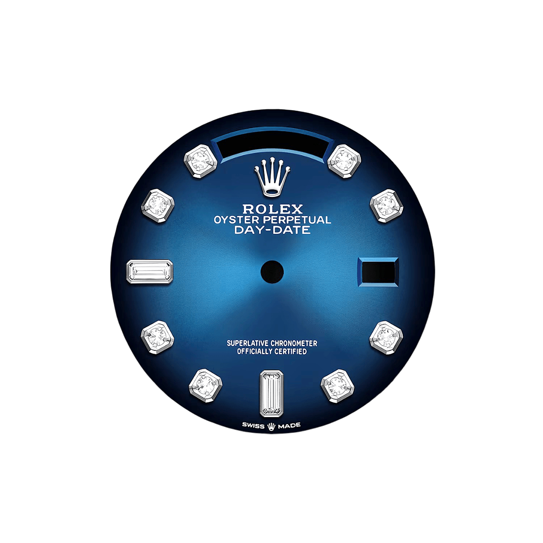 Rolex Date-just 36 mm Oyster Platinum Blue Dial 128236 thumbnail 4