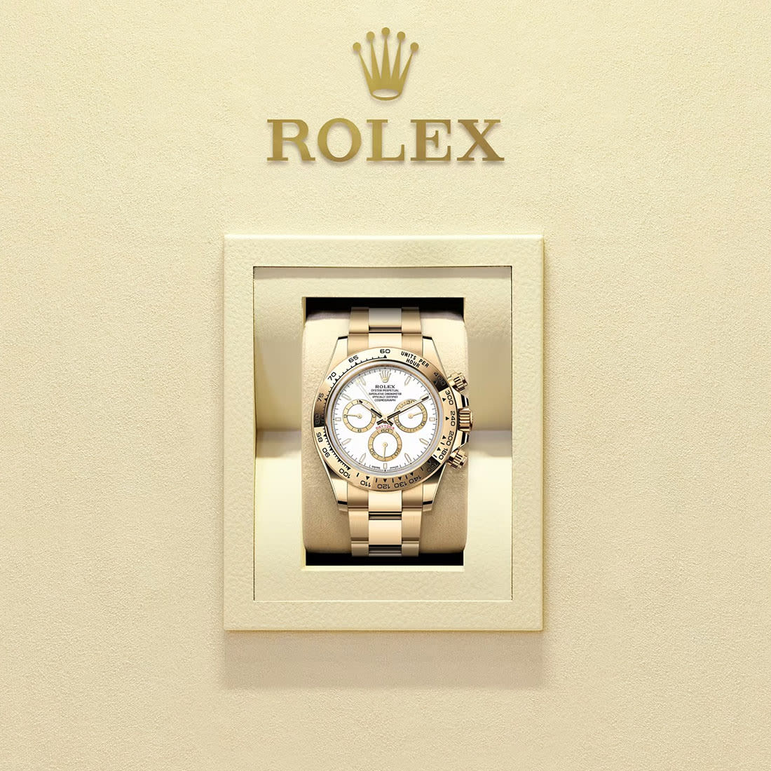 Rolex Cosmograph Daytona Oyster 44 mm Yellow Gold White Dial 126508 thumbnail 6