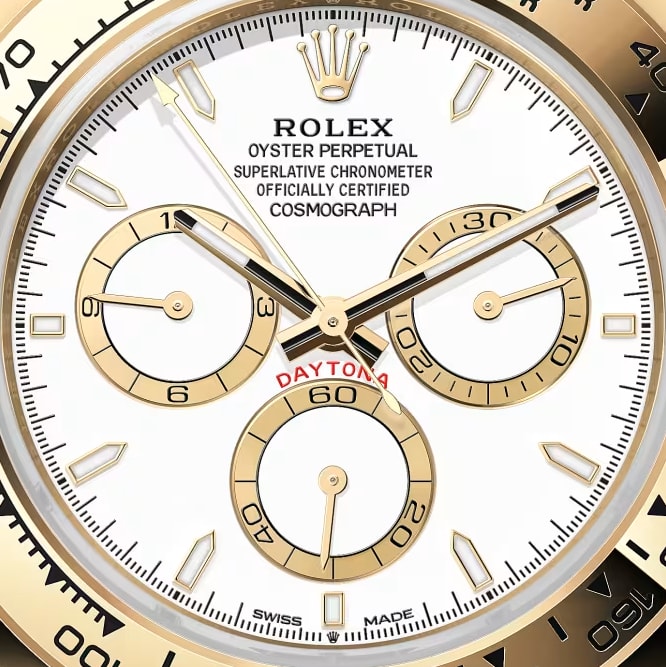 Rolex Cosmograph Daytona Oyster 44 mm Yellow Gold White Dial 126508 thumbnail 3