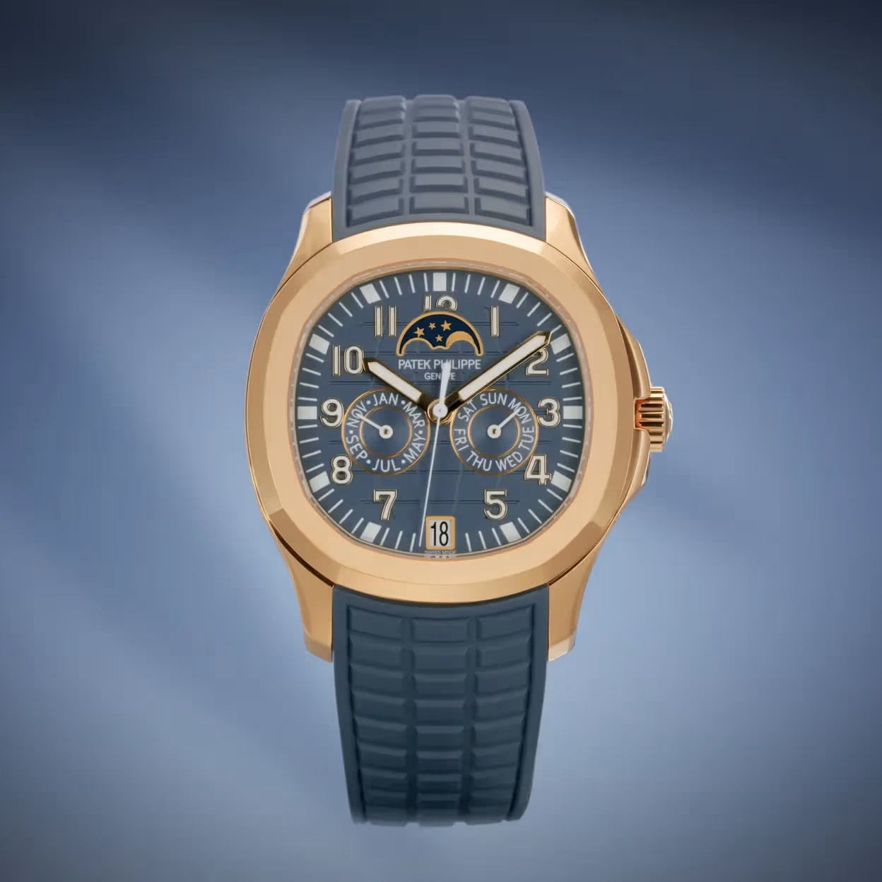 Patek Philippe Aquanaut Luce Annual Calendar Rose Gold Blue Grey Dial Ref. 5261R-001 thumbnail 14