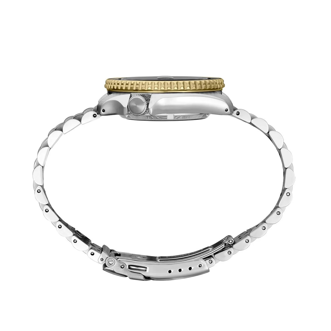 Seiko 5 Sports SKX SSK021 GMT 42.5mm Steel Gray Gold Bezel Automatic Men's Watch thumbnail 3