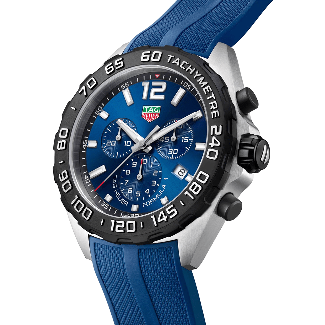TAG Heuer Formula 1 Chronograph Blue Dial, Blue Rubber Strap Watch CAZ101AV.FT8077 thumbnail 4