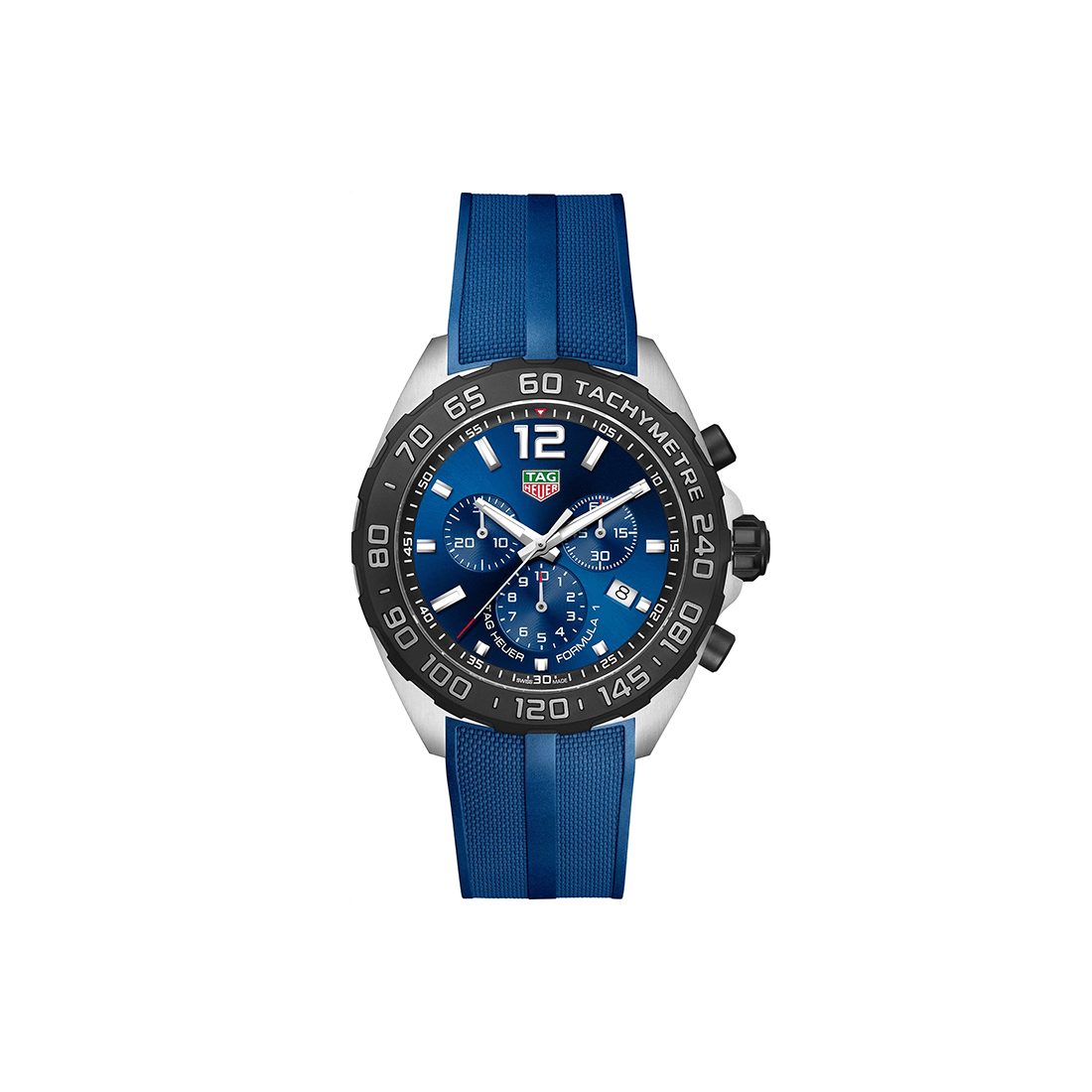 TAG Heuer Formula 1 Chronograph Blue Dial, Blue Rubber Strap Watch CAZ101AV.FT8077