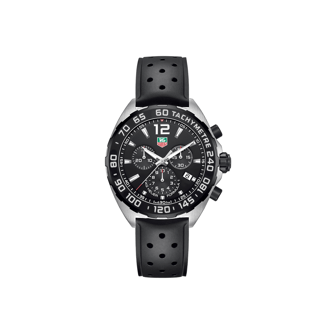 TAG Heuer Men's Formula 1 Chronograph Black Dial, Black Rubber Strap Watch, CAZ1010.FT8024 thumbnail 2
