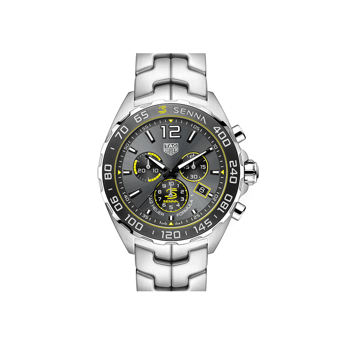 TAG Heuer Formula 1 44 mm, Senna Automatic, Steel Strap Watch CAZ201D.BA0633