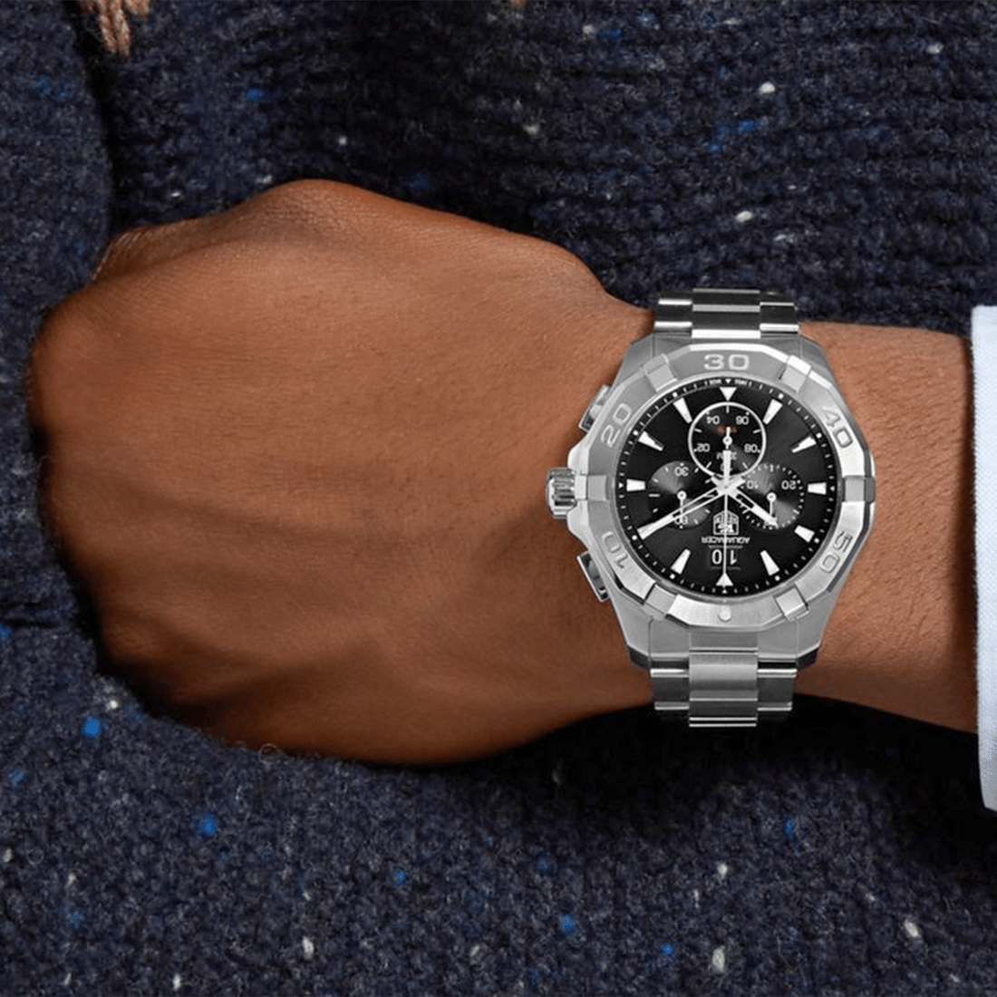 TAG Heuer  Aquaracer 43 mm, Black Dial, Quartz Chronograph Watch, CAY1110.BA0927 thumbnail 7