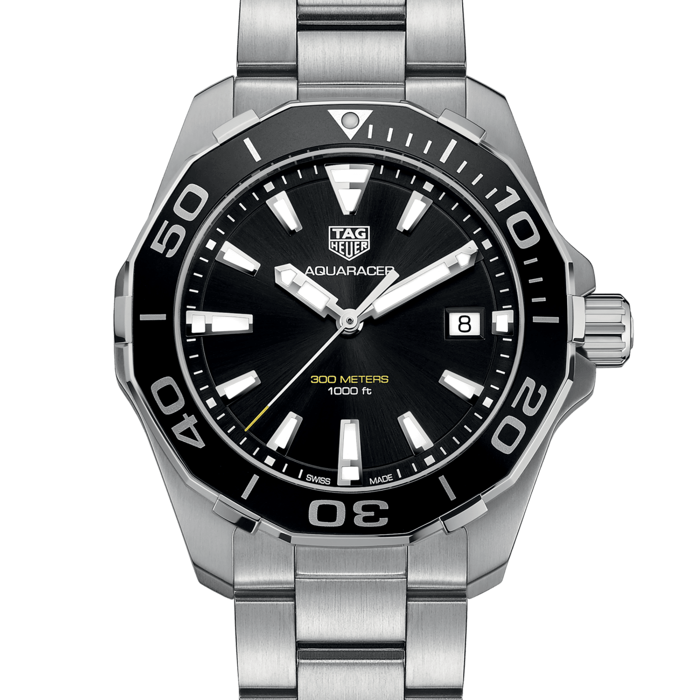 TAG Heuer Aquaracer Quartz, 41 mm, Black Dial, Stainless Steel Watch, WAY111A.BA0928 thumbnail 2