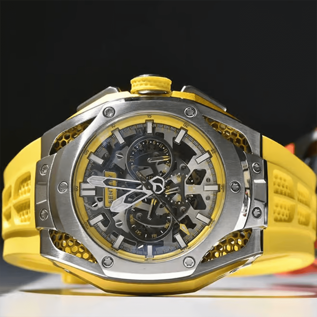 Bentley The Opulence Automatic Yellow Accents Men 54 mm BL-50-56 Watch thumbnail 3