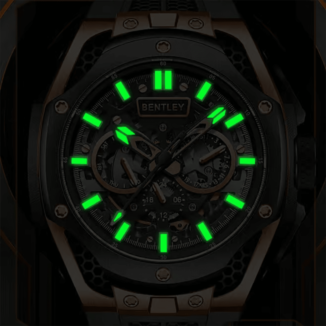Bentley The Opulence Automatic Green Accents Men 54 mm BL-50-01 Watch thumbnail 2