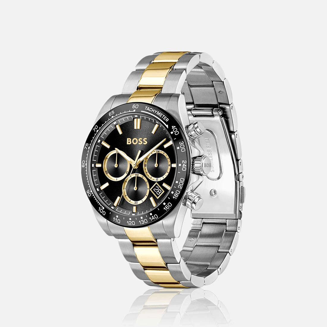 Boss Hero 2.0 Black-Dial Chronograph Watch With Two-Tone Bracelet 1514269 thumbnail 2
