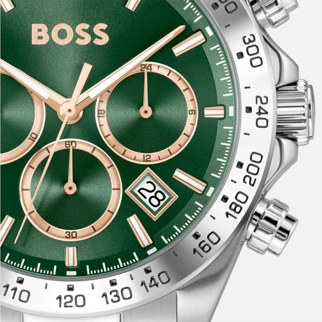 Boss Hero 2.0 Green-Dial Chronograph Watch With Two-Tone Bracelet 1514268 thumbnail 4