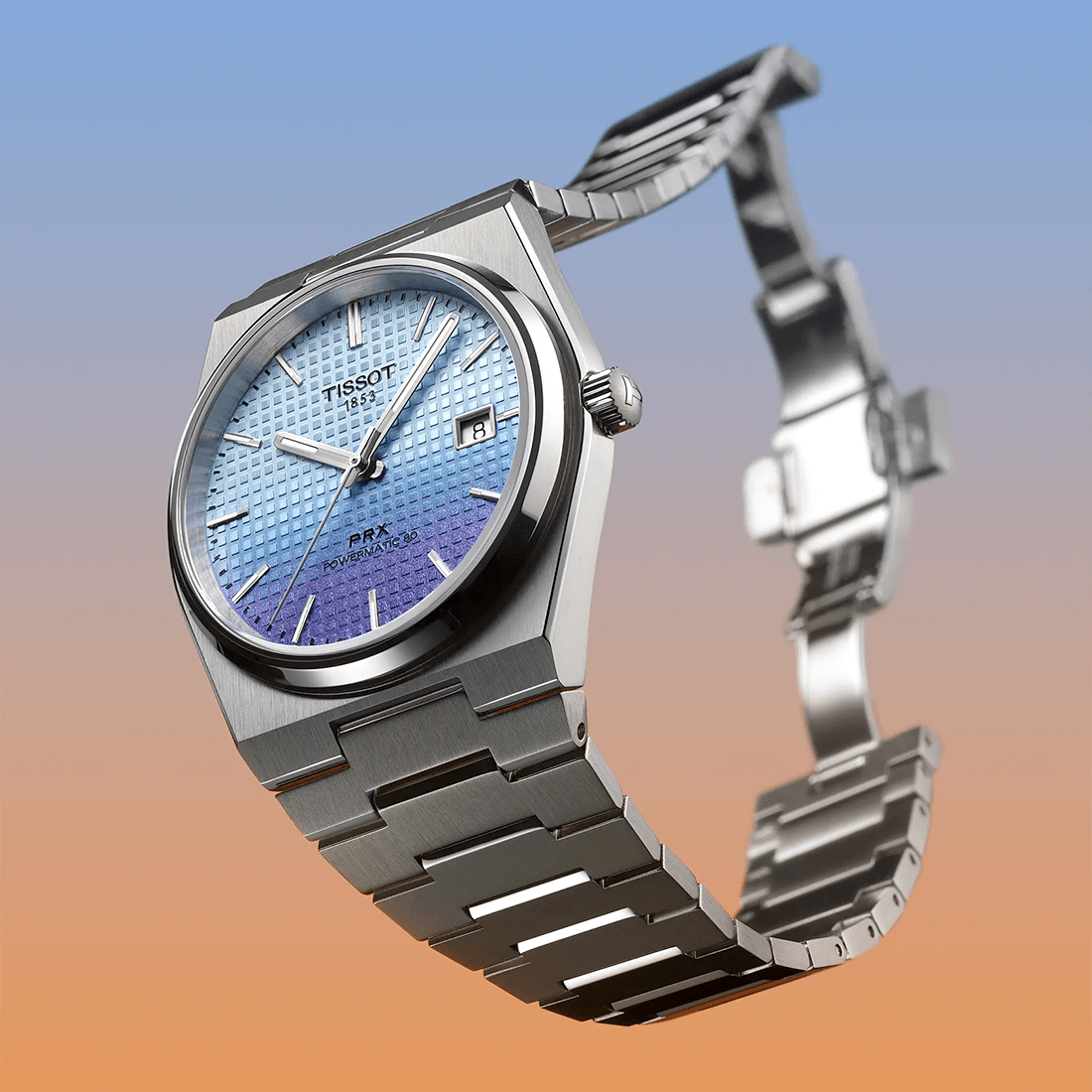 Tissot PRX Powermatic 80 Stainless Steel Case, Ice Blue Dial Watch T137.407.11.351.01 thumbnail 6