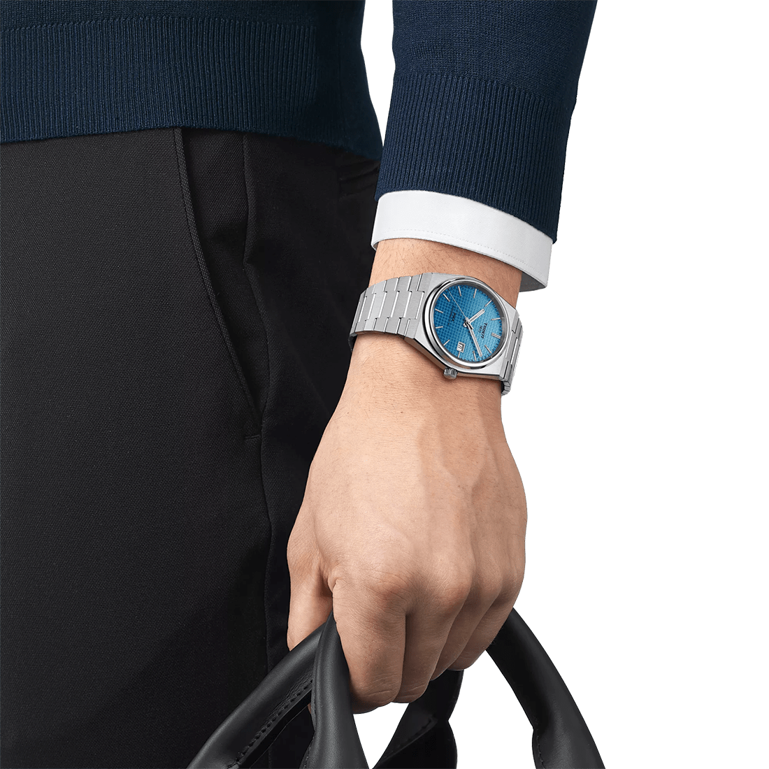 Tissot PRX Powermatic 80 Stainless Steel Case, Ice Blue Dial Watch T137.407.11.351.01 thumbnail 5