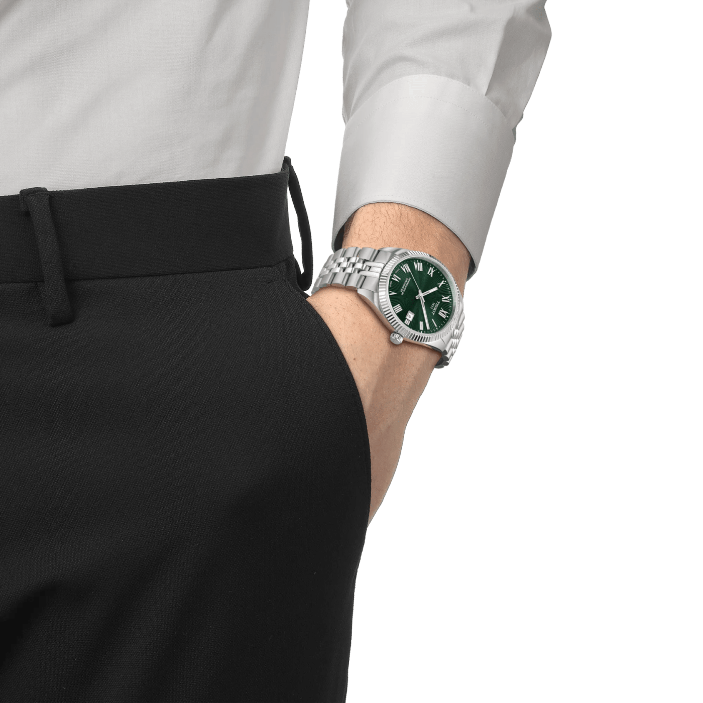 Tissot Ballade Powermatic 80 COSC Green Dial Watch T156.408.11.093.00 thumbnail 5