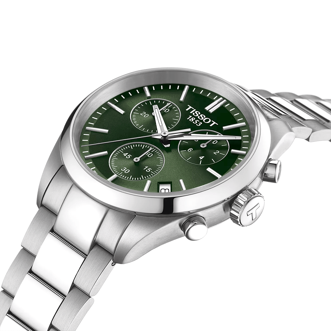 Tissot PR 100 Chronograph Men's Watch with Green Dial, Stainless Steel Bracelet T150.417.11.091.00 thumbnail 4