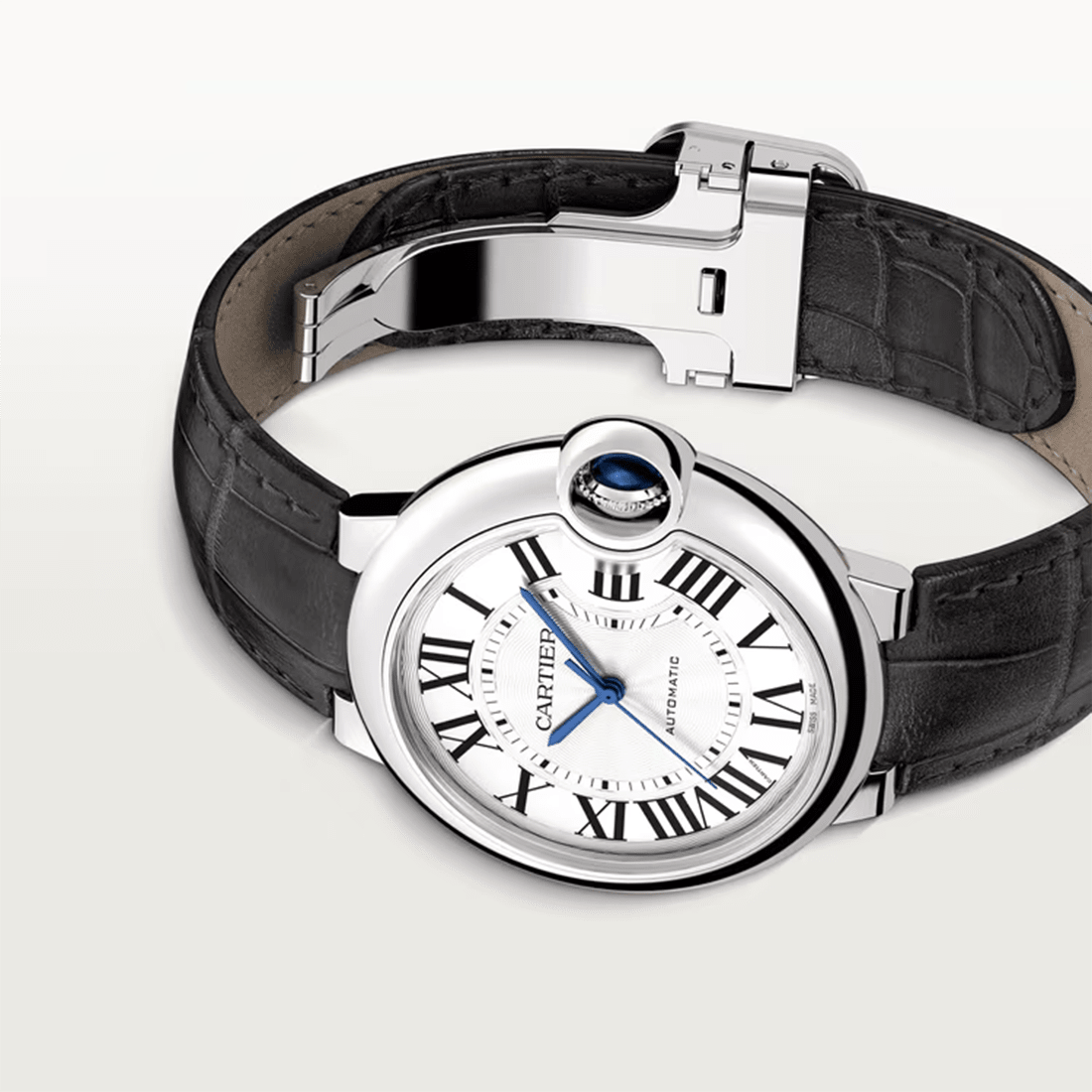 Cartier Ballon Bleu De White Dial Black Strap Men's Watch W69017Z4 thumbnail 6