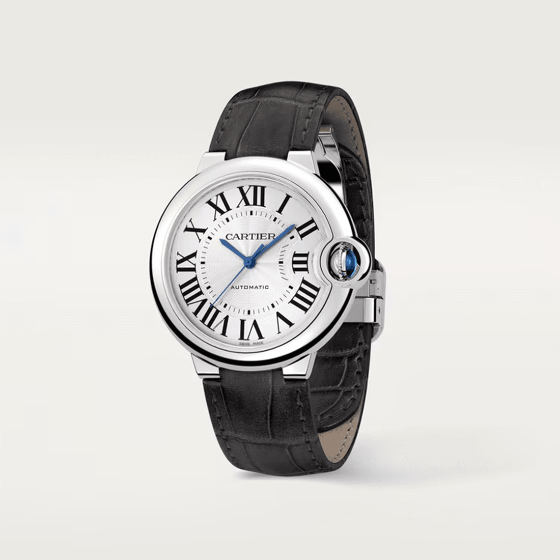 Cartier Ballon Bleu De White Dial Black Strap Men's Watch W69017Z4 thumbnail 2