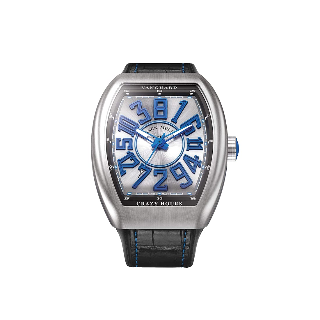 Franck Muller Vanguard Blue Crazy Hours Automatic Watch V 45 CH BR (OR)