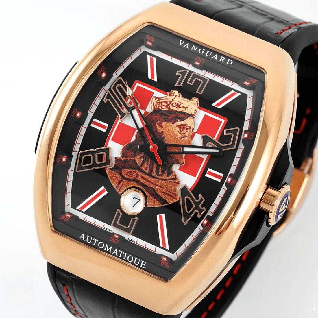 Franck Muller Vanguard V45 Croatia ZVONIMIR Rose Gold, Crown, Black Dial Watch thumbnail 2