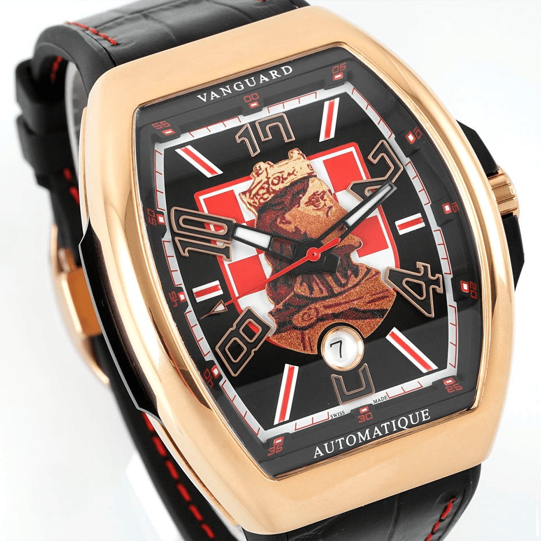 Franck Muller Vanguard V45 Croatia ZVONIMIR Rose Gold, Crown, Black Dial Watch thumbnail 3