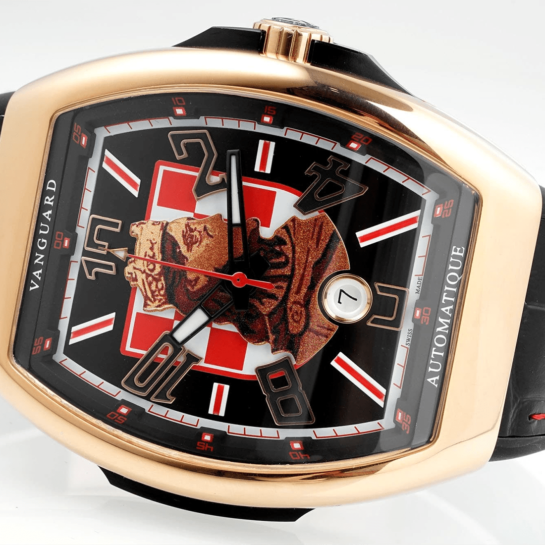 Franck Muller Vanguard V45 Croatia ZVONIMIR Rose Gold, Crown, Black Dial Watch thumbnail 5