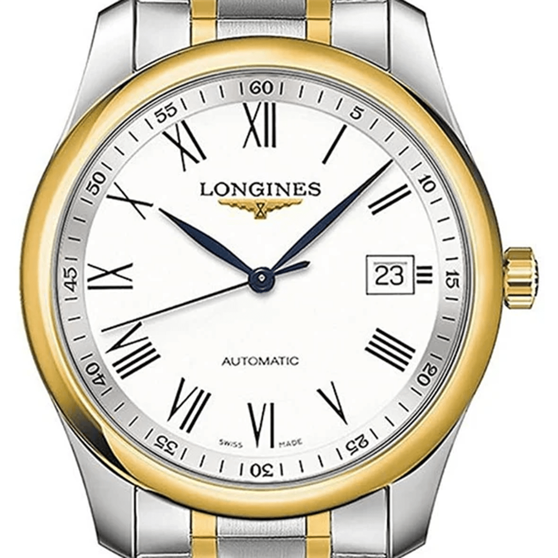 Longines Master Collection Automatic Two-Tone Stainless Steel White Dial Mens Watch L2.793.5.19.7 thumbnail 2