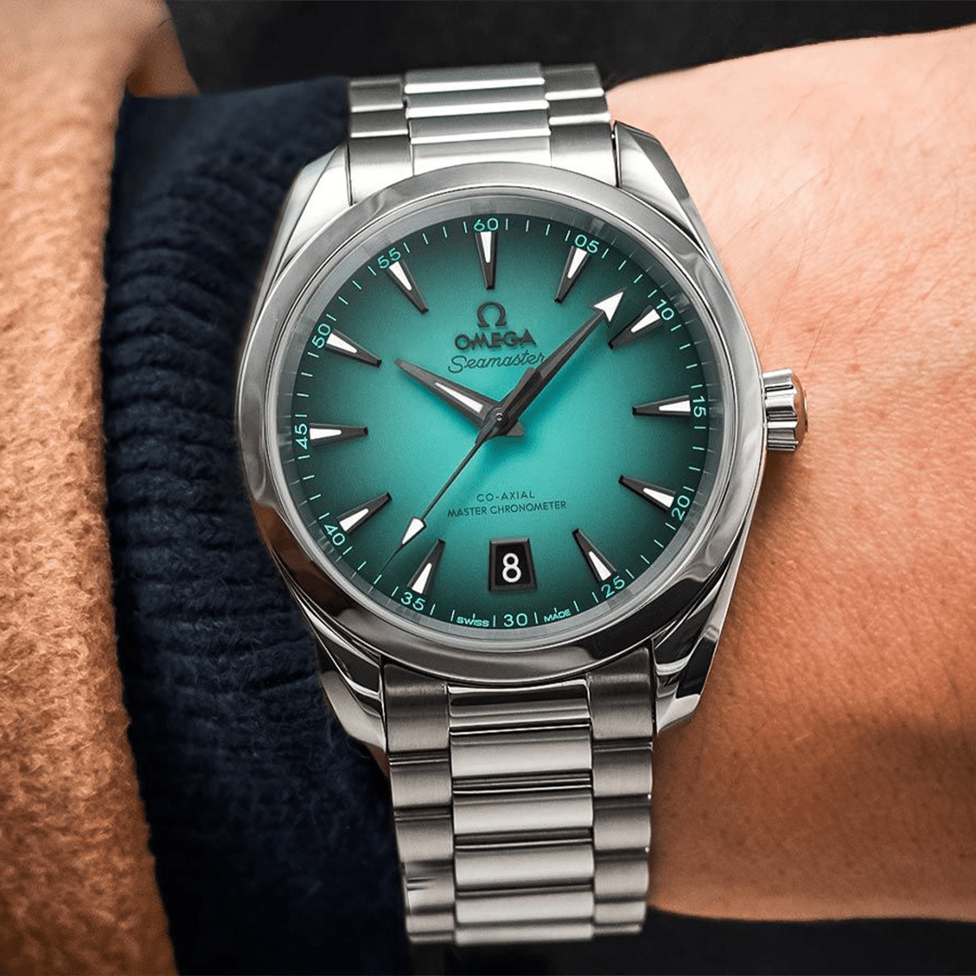 Omega Seamaster Aqua Terra 150M Automatic Turquoise Dial Watch 220.10.41.21.03.006 thumbnail 6