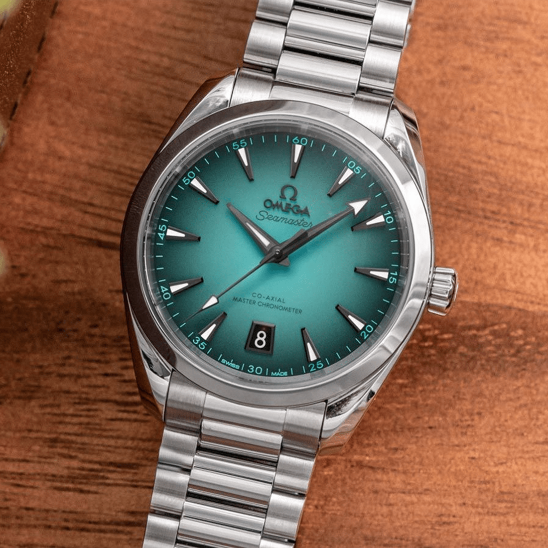 Omega Seamaster Aqua Terra 150M Automatic Turquoise Dial Watch 220.10.41.21.03.006 thumbnail 7