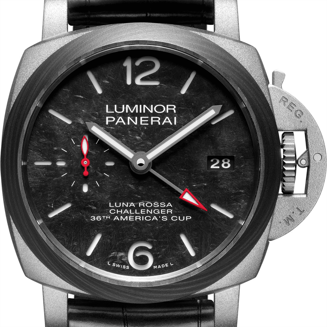 Panerai Luminor Luna Rossa GMT Black Dial Watch PAM01096 thumbnail 3
