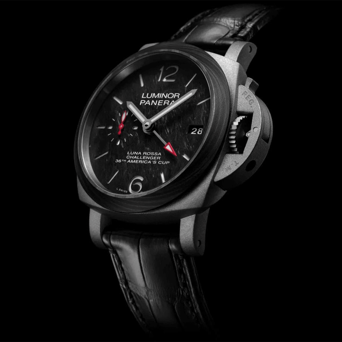 Panerai Luminor Luna Rossa GMT Black Dial Watch PAM01096 thumbnail 5