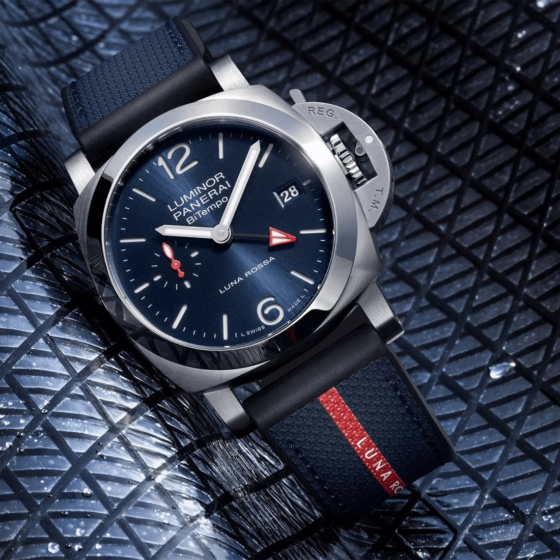 Panerai Luminor Quaranta Bitempo Luna Rossa Automatic Watch PAM01404 thumbnail 8