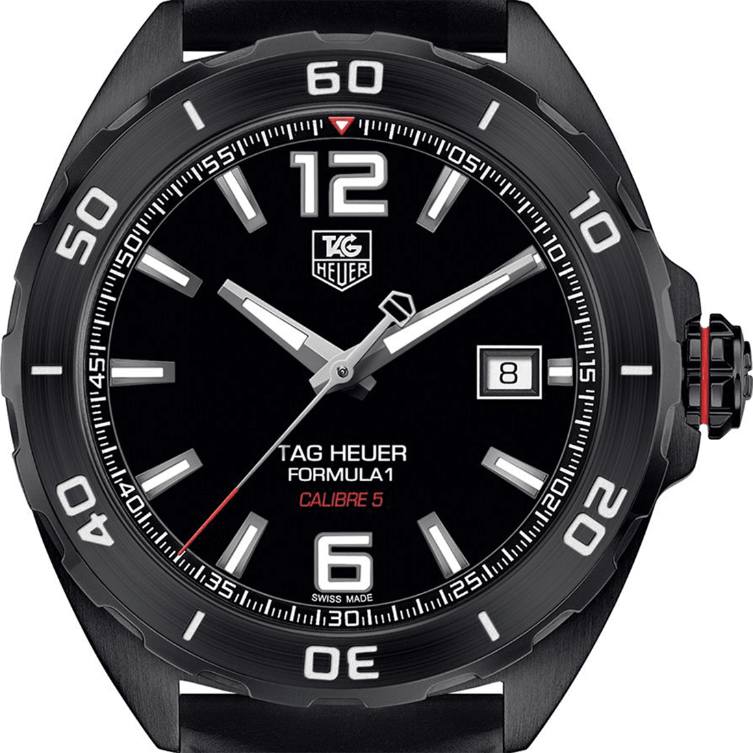TAG Heuer Formula 1 Calibre 5, Black Dial, Black Rubber Strap Watch WAZ2113.FT8023 thumbnail 2