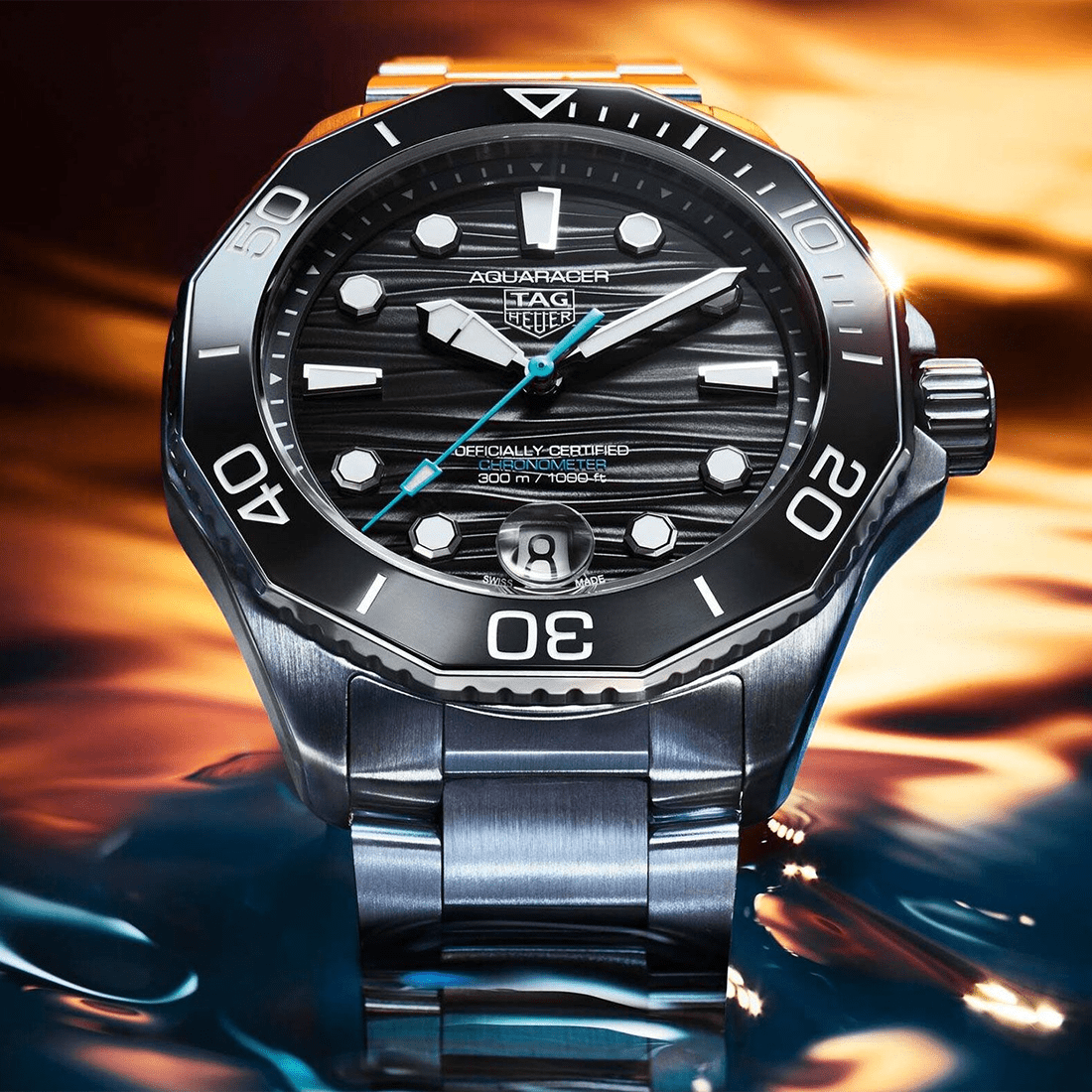 TAG Heuer Aquaracer Professional 300 Date, Black Dial, Stainless Steel Watch WBP5110.BA0013 thumbnail 9