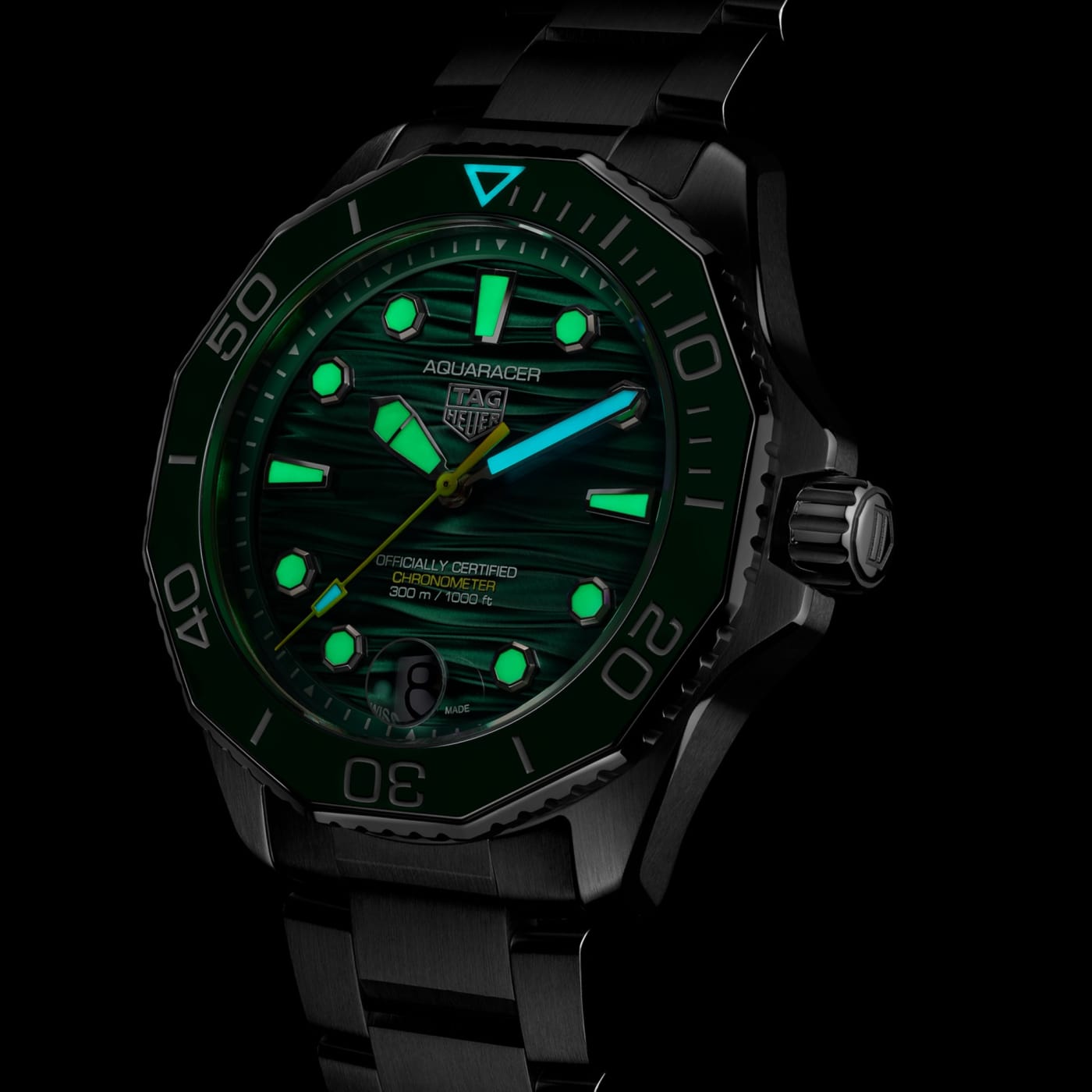TAG Heuer Aquaracer Professional 300 Date, Automatic, Green Dial Mens Watch WBP5116.BA0013 thumbnail 8