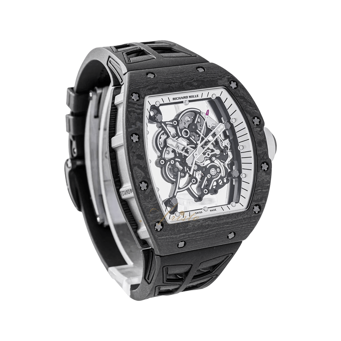 Richard Mille RM 055 Manual Winding "Bubba Watson" Black Rubber Strap Watch thumbnail 3