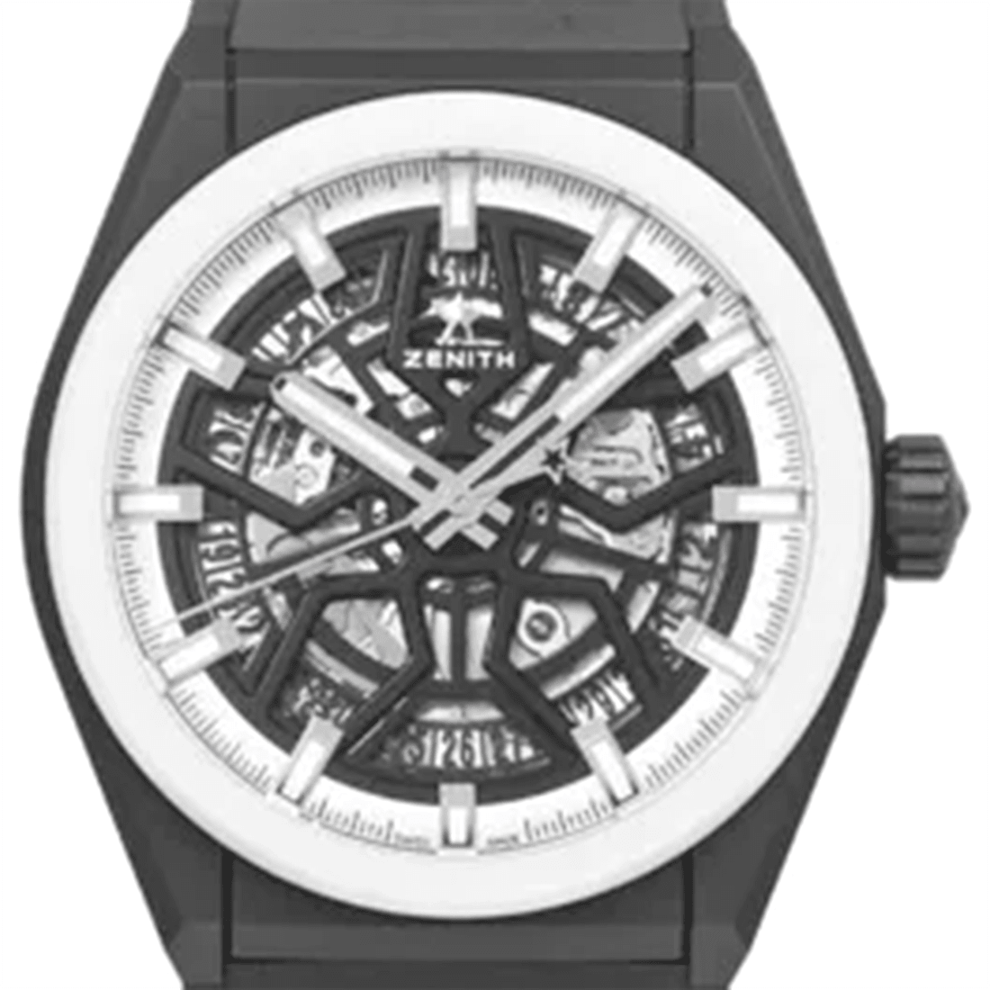 Zenith Defy Classic Skeletonized Black Dial 49.9000.670/77.R782 Black Ruibber Strap Watch thumbnail 5