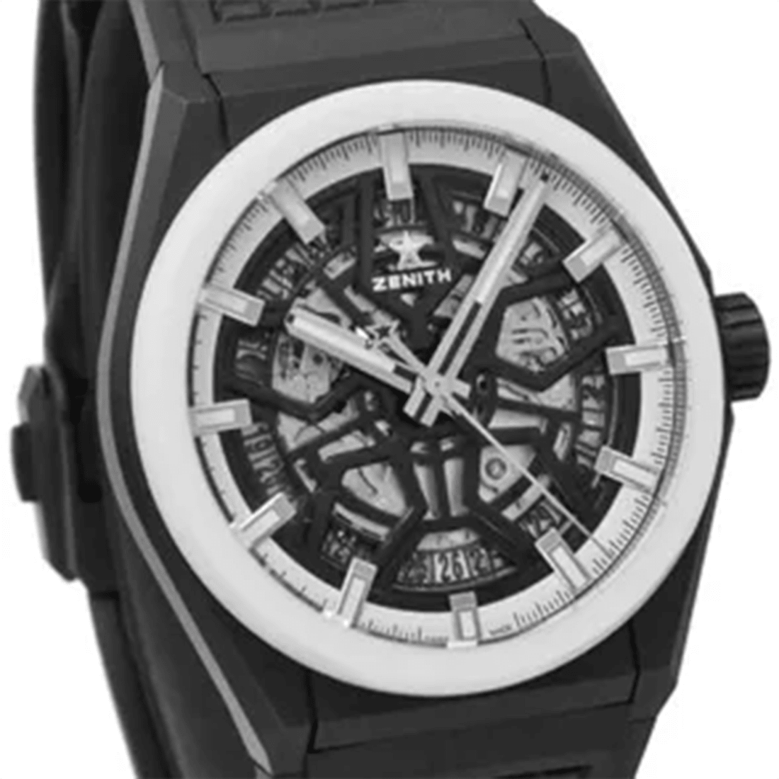 Zenith Defy Classic Skeletonized Black Dial 49.9000.670/77.R782 Black Ruibber Strap Watch thumbnail 6