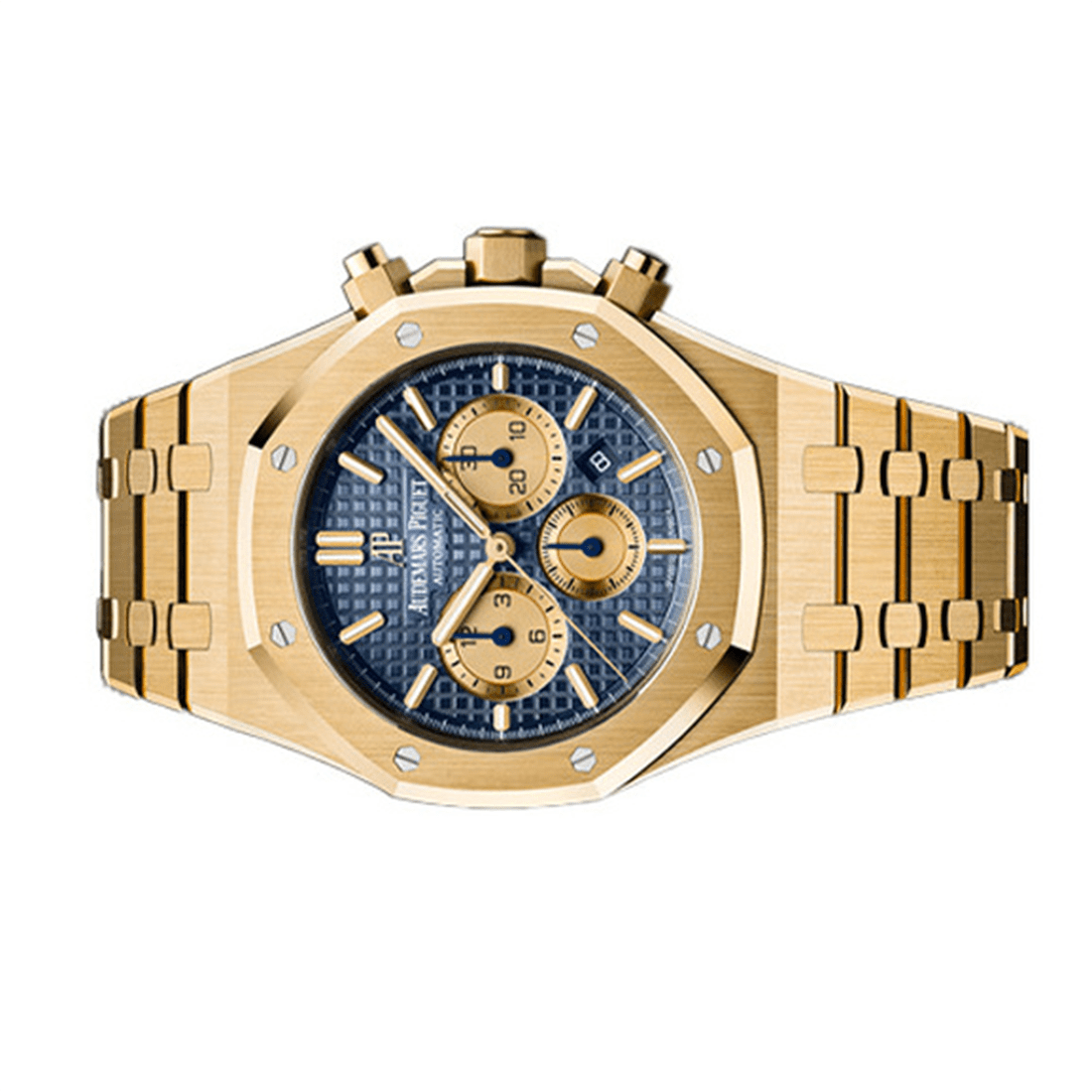 Audemars Piguet Royal Oak Selfwinding Chronograph 18k Yellow Gold/Blue Watch 26331BA.OO.1220BA.01 thumbnail 3