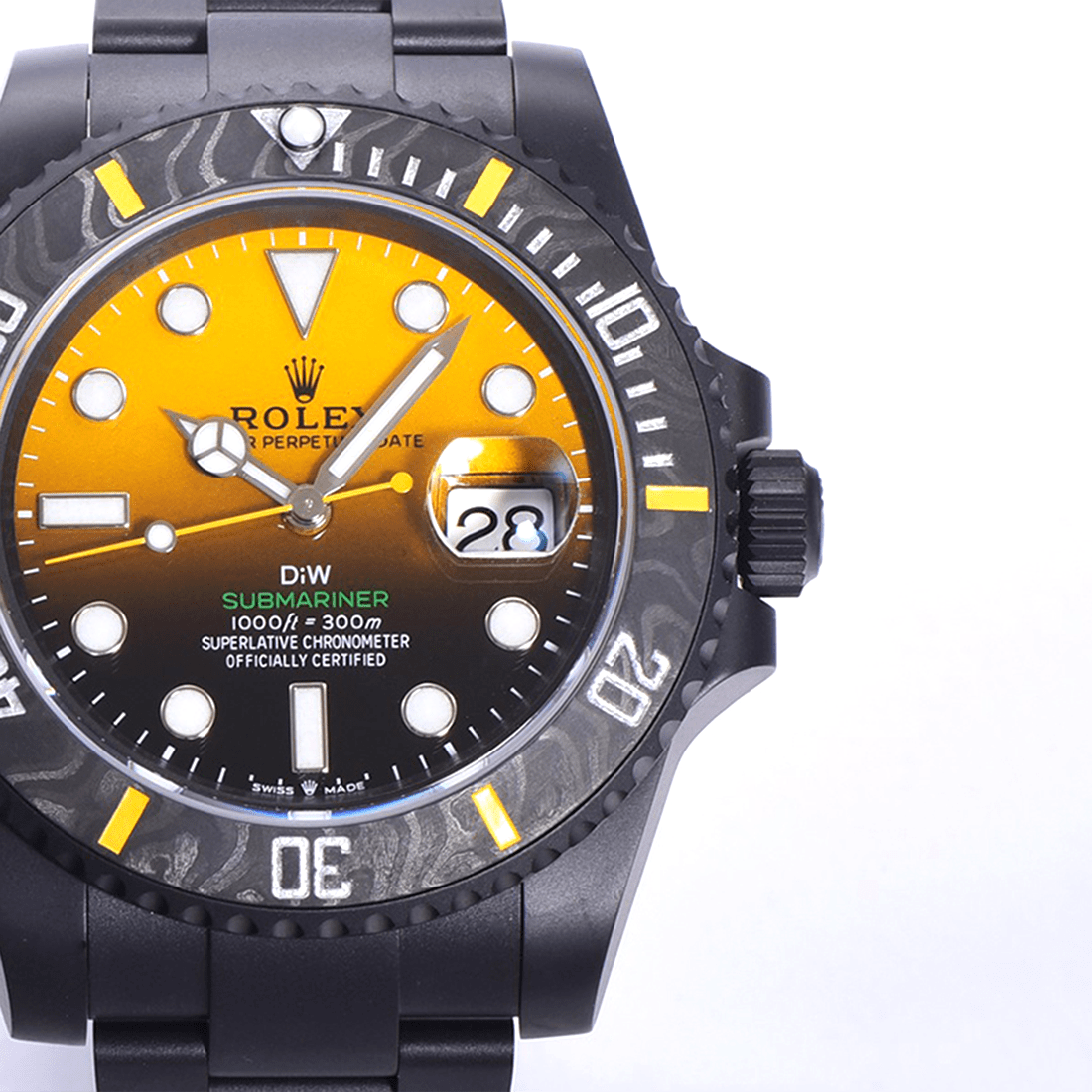 Rolex DIW Submariner Jupiter Limited Edition Black/Orange Dial Mens Watch 116610 thumbnail 4