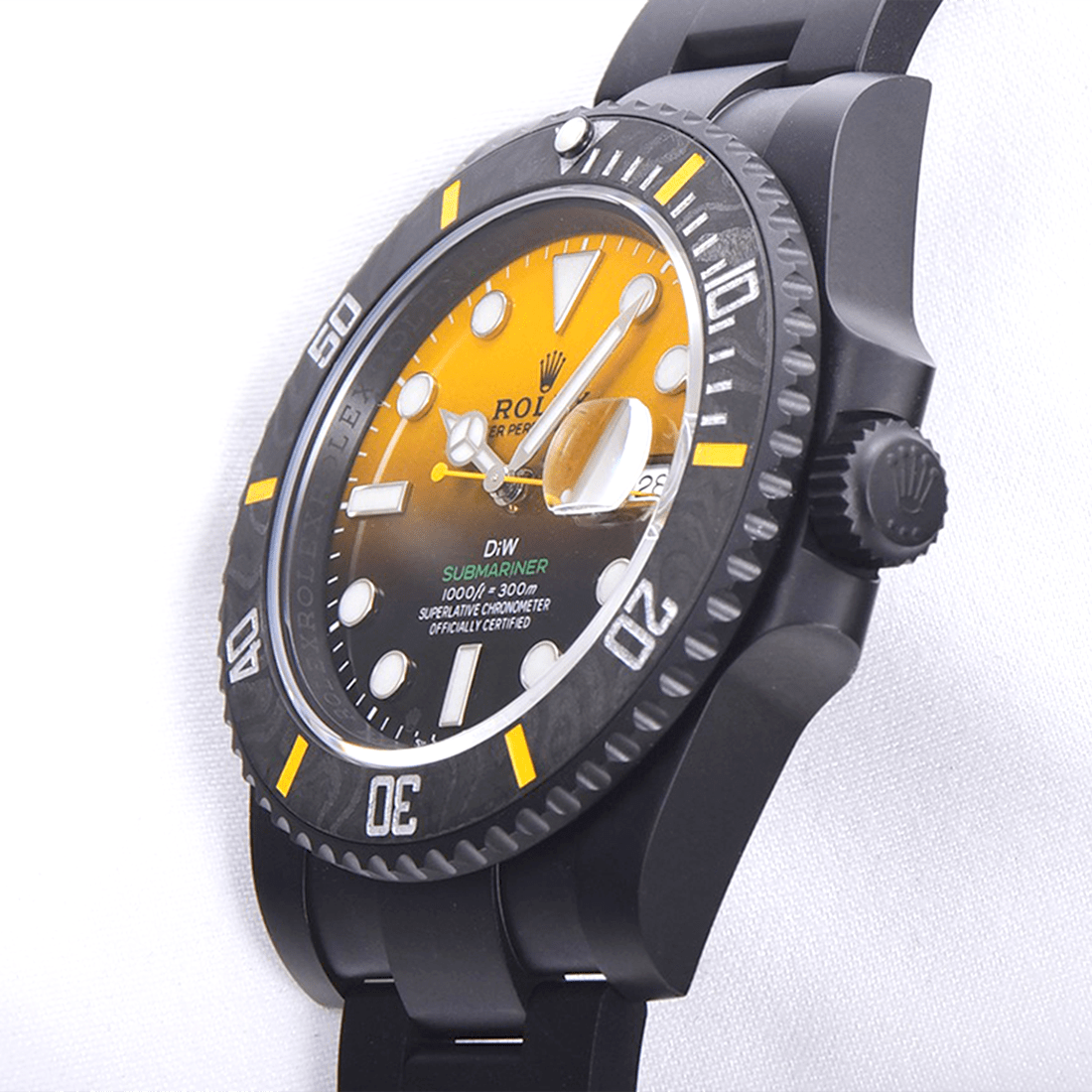 Rolex DIW Submariner Jupiter Limited Edition Black/Orange Dial Mens Watch 116610 thumbnail 5