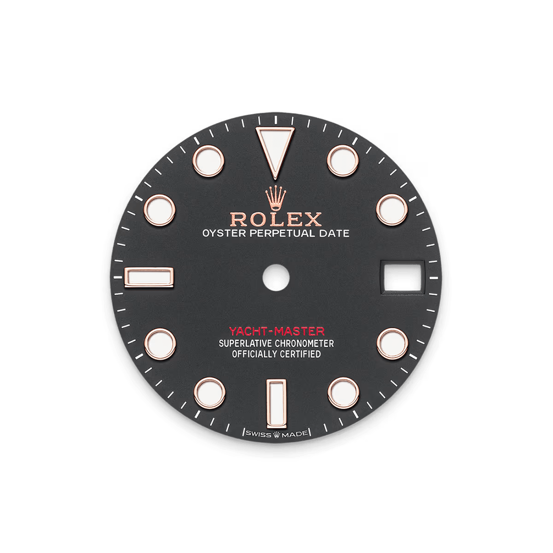 Rolex Yacht-Master Everose Gold with Oysterflex Bracelet Black Dial Watch 126655 thumbnail 4