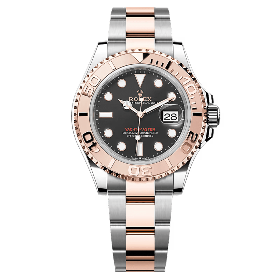 Rolex Yacht-Master Everose Rolesor, Oystersteel, 18ct Everose Gold, Black Dial Watch 126621 thumbnail 2