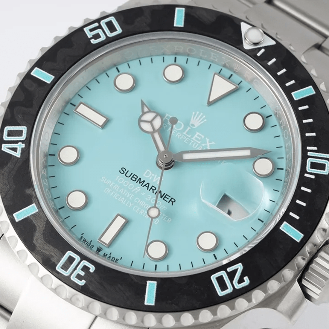 Rolex Oyster Perpetual 18ct White Gold Blue Dial Men's Watch 126619LB thumbnail 2