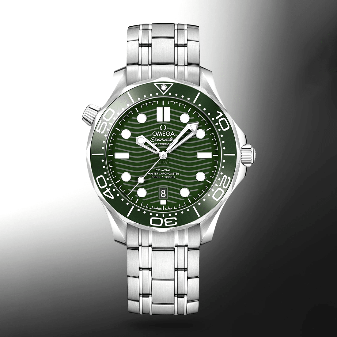 Omega Seamaster Diver 300M Green Dial Stainless Steel Watch 210.30.42.20.10.001 thumbnail 7