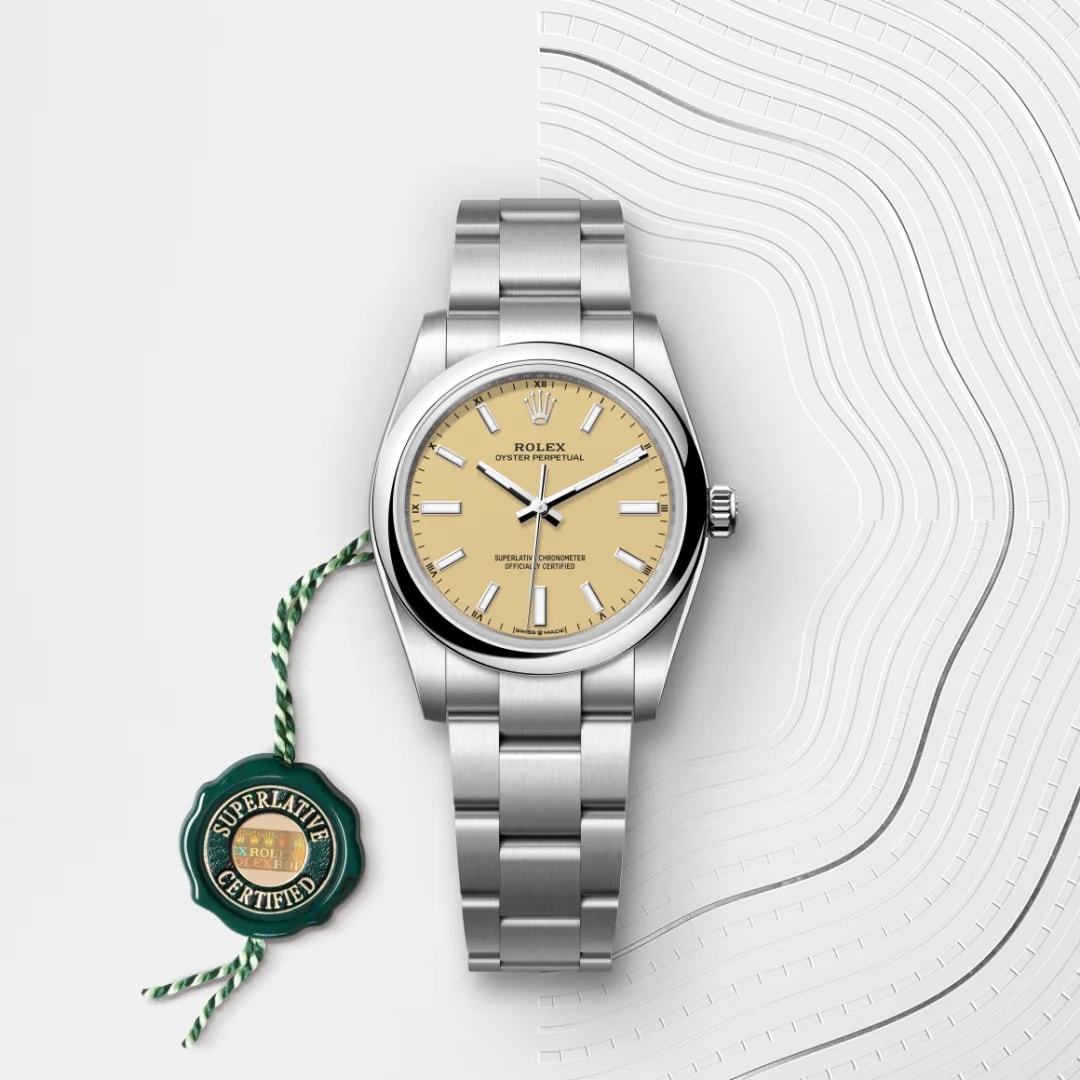 Rolex Oyster Perpetual 36 Oyster, Beige Dial, Oystersteel Watch M126000-0012 thumbnail 2