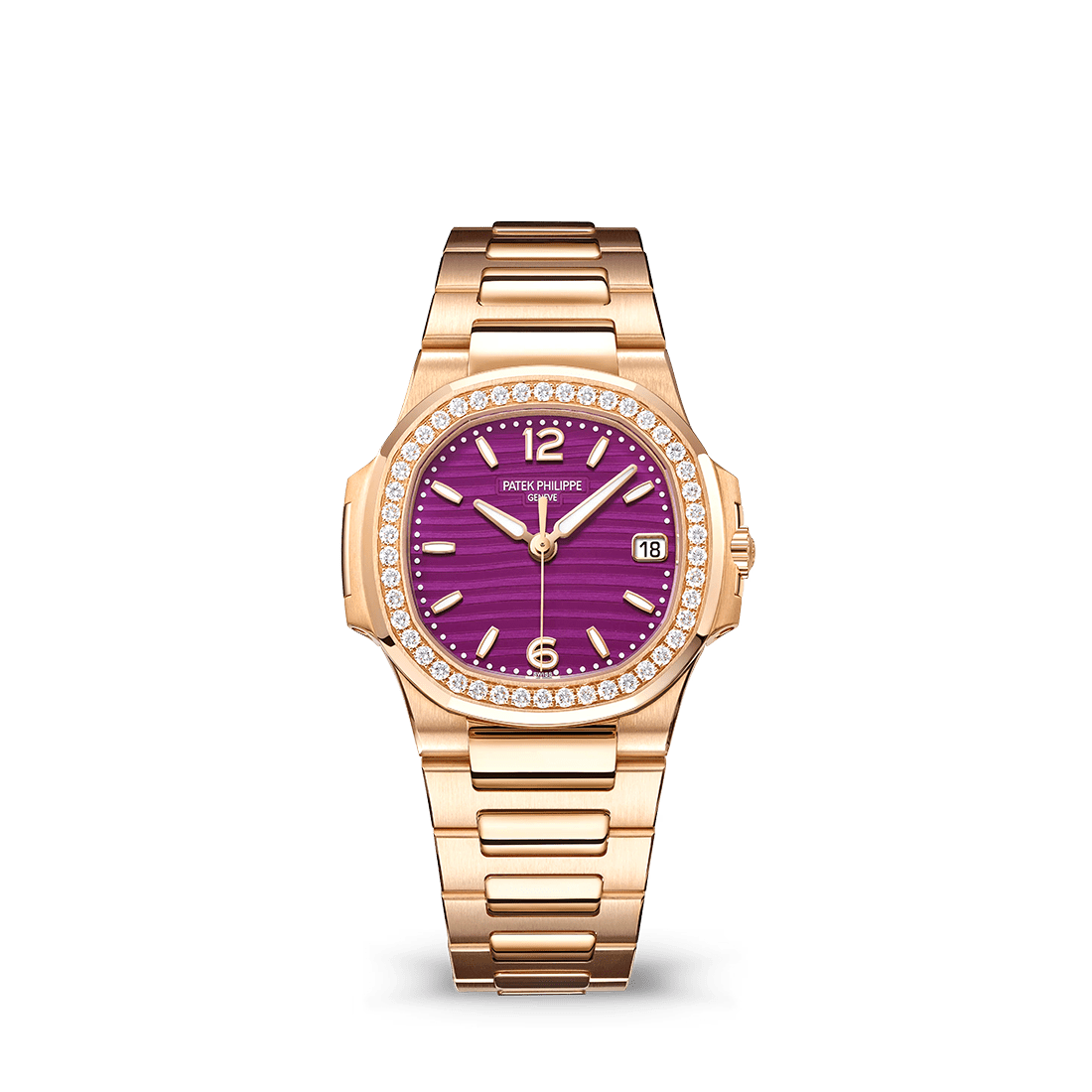 Patek Philippe Nautilus 18k Rose Gold Pink Dial Watch 7010/1R-013